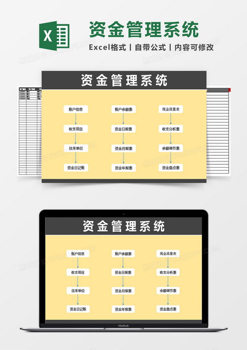 公司资金管理系统管理系统excel模板下载 熊猫办公